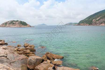 港岛香港石澳村海滨风光背景