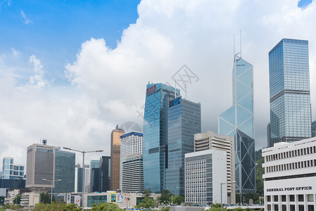 香港岛香港城市风光背景