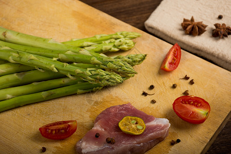 芦笋蔬菜背景素材准备烹饪的绿色蔬菜芦笋背景