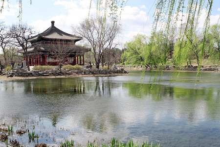 园林湖北京圆明园遗址公园背景