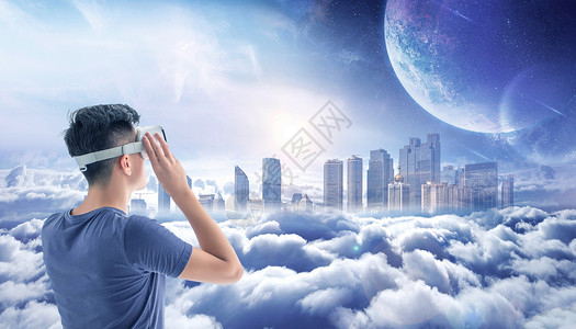 高科技眼镜VR体验设计图片