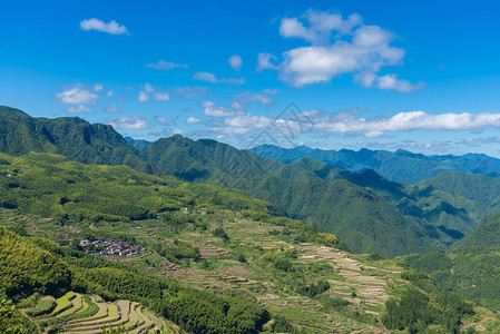 遂昌浙江夏季的梯田风光背景