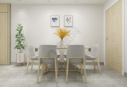 现代简洁风家居餐厅陈列室内设计效果图背景图片