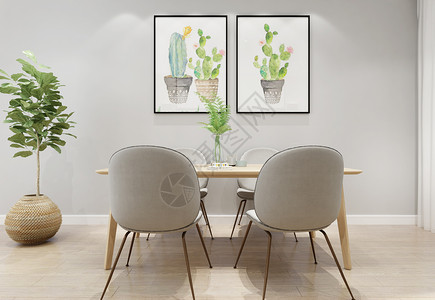 现代简洁风家居餐厅陈列室内设计效果图背景图片