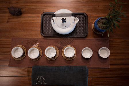 茶艺茶具背景图片