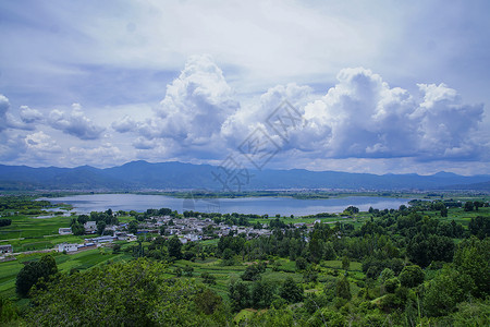 剑指蓝天大理剑湖背景