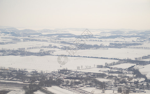 长春风景航拍吉林长春雪景背景