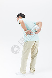 脊椎弯曲老年人腰酸背痛背景