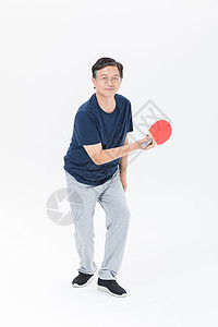 老年人运动乒乓球背景图片