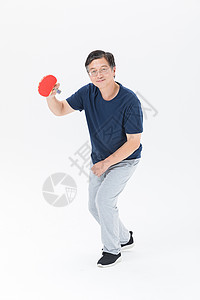 老年人运动乒乓球背景图片