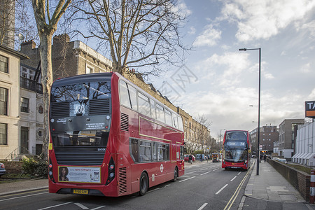 英国红色巴士伦敦街景背景