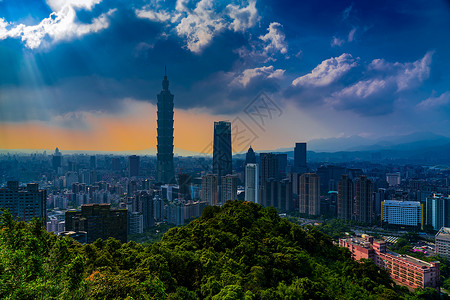 台北101的城市背景图片