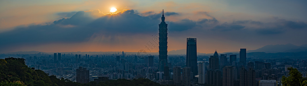 台北101的城市背景图片