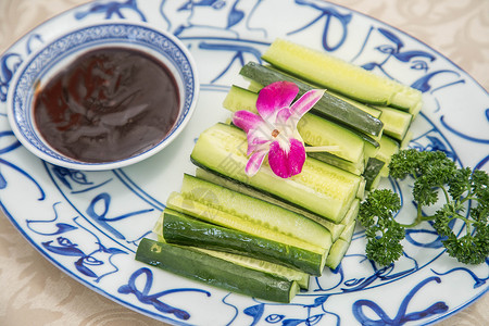 酱泡菜黄豆酱黄瓜背景