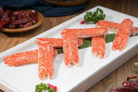 蟹肉棒火锅食材寿司棒高清图片