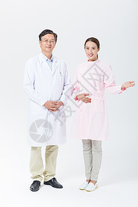 老年医生年轻护士医护人员图片