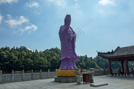 湖北黄梅老祖寺观音像背景