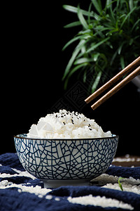 东北珍珠大米饭背景图片