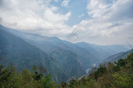 尼泊尔ABC徒步山路风光风景背景图片