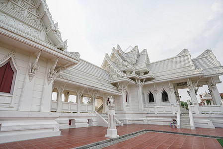 尼泊尔蓝毗尼泰国白庙背景图片