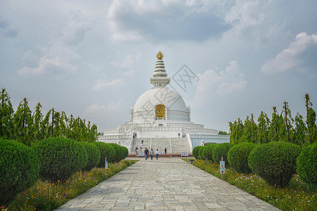 尼泊尔蓝毗尼日本山妙法寺图片