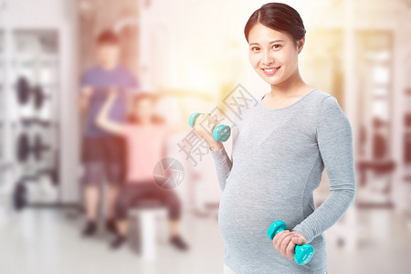 哑铃锻炼孕妇锻炼健身设计图片