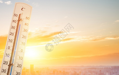 夏季高温温度表温度计高清图片