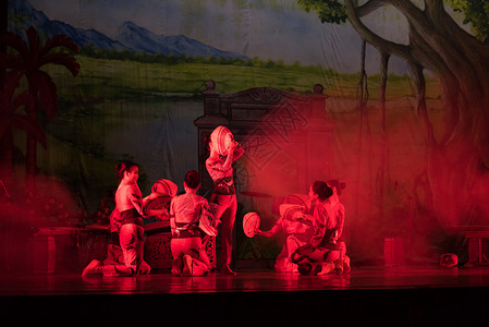 越南传统经典艺术表演背景图片