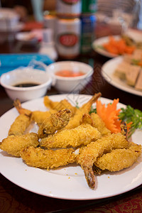 越南传统美食炸虾海鲜高清图片素材