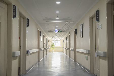 病房门医院病房走廊背景