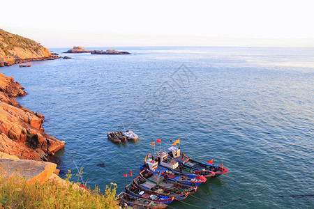 东海海域浙江宁波象山渔山岛背景