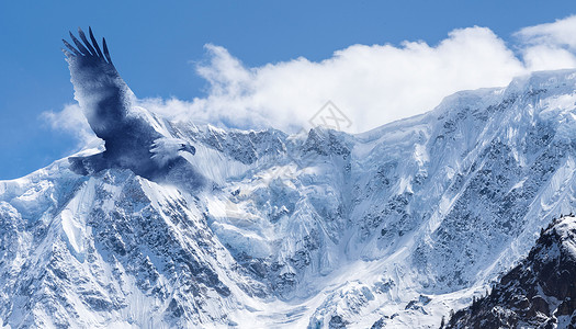 雪后大山企业文化背景设计图片