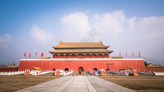 浙江横店影视城明清宫苑景区背景图片