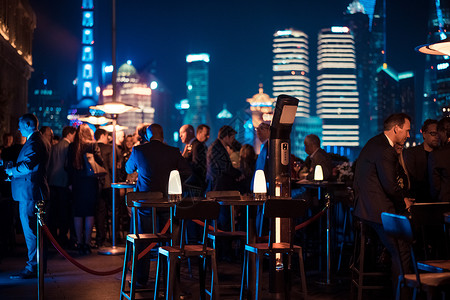 上海和平饭店华懋阁酒吧高清图片