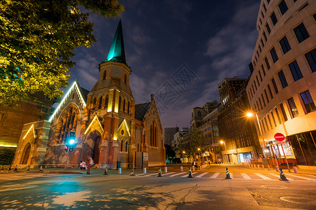 淮源旅行上海外滩源城市风光夜景背景