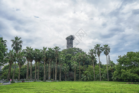 温州建筑温州地标瓯江江心屿背景