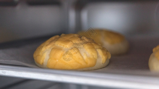 烤箱中面包手作面包高清图片
