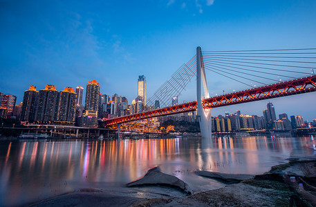 重庆特色重庆夜景特写全景背景