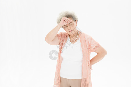 外婆的澎湖湾老年奶奶头疼背景