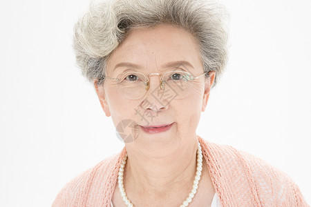 戴眼镜老人形象老年人奶奶形象背景