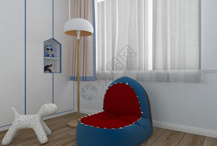 豆袋椅卧室空间设计设计图片