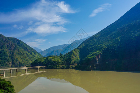 泸沽湖走婚桥云南丽江泸沽湖背景