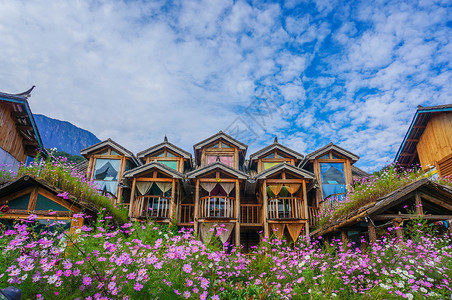 里格云南丽江泸沽湖背景