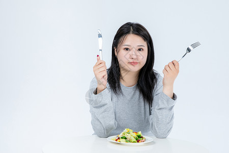 胖女生健康饮食图片