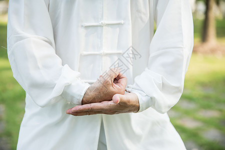 功夫人物素材老年人太极锻炼背景