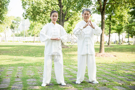 老年人太极锻炼背景图片