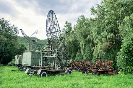 车雷达中国航空博物馆的雷达车背景