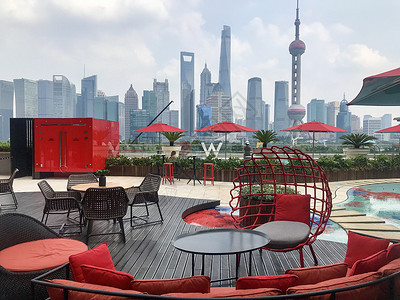 主题景观上海w酒店露台背景