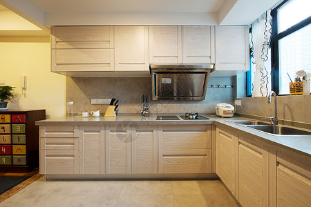 水槽柜现代厨房效果图设计图片