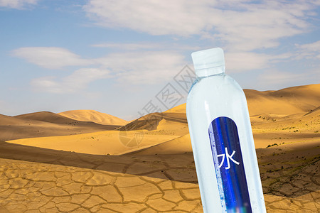 干旱缺水的沙漠高温降温设计图片